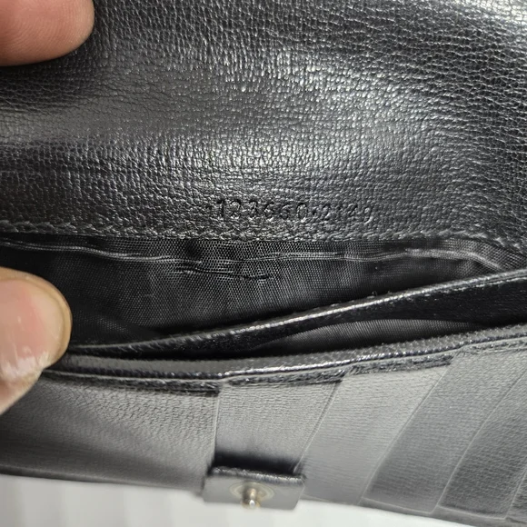 Gucci G Leather long Bifold wallet Black - Picture 4 of 9